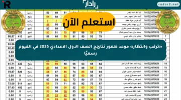 «ترقب وانتظار» موعد ظهور نتائج الصف الأول الإعدادي 2025 في الفيوم رسميًا